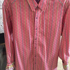 Men’s Robert Graham Button Down Dress Shirt